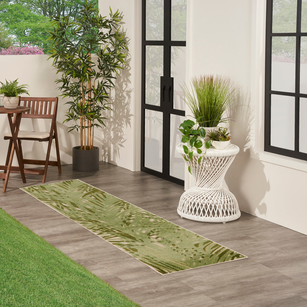 nourison aloha alh41 ivory green rug