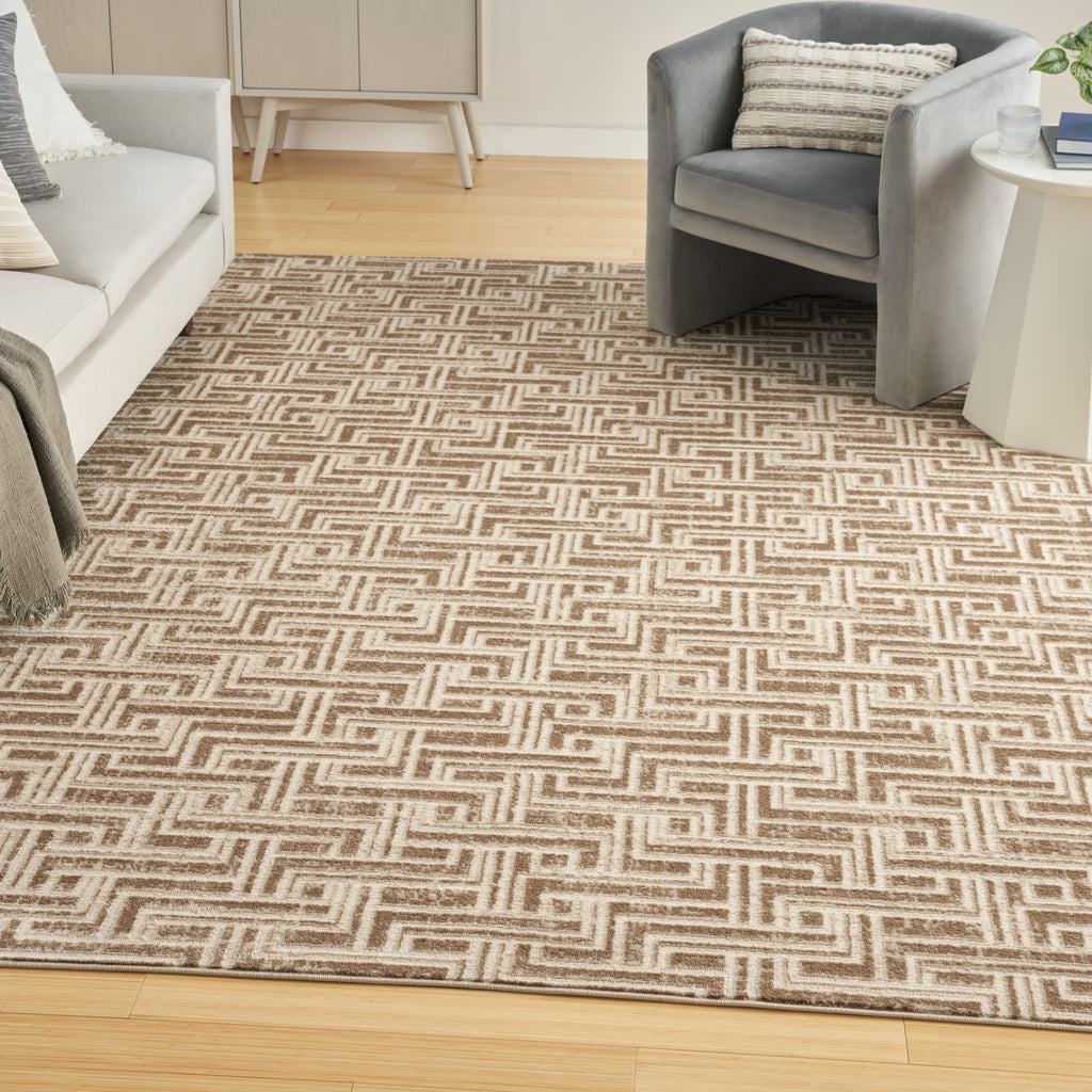 nourison serenity home srh04 mocha ivory rug