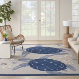 nourison aloha alh27 navy blue rug