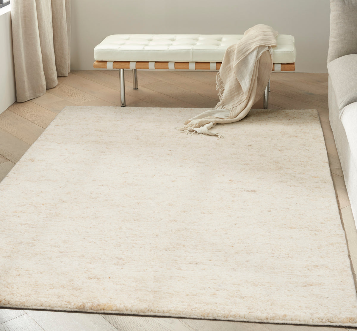 nourison ck042 billows bil01 ivory beige rug