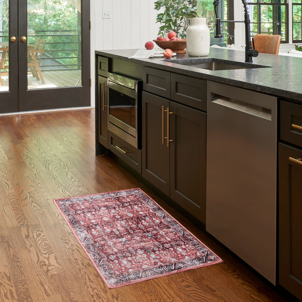 nourison grand washables grw06 brick ivory rug