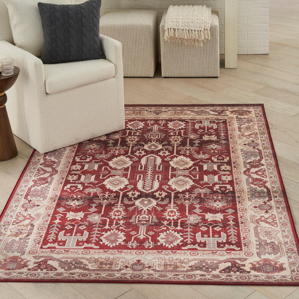nourison vintage home vnh02 red rug