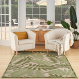 nourison aloha alh18 ivory green rug