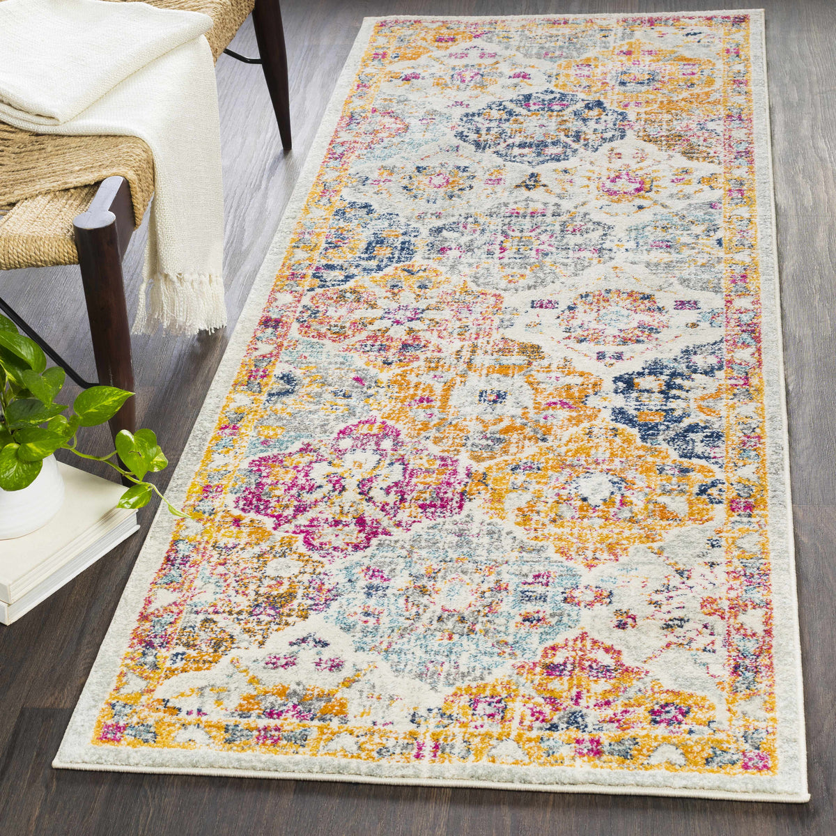 Hauteloom Custar CUS Burnt Orange Machine Made Polypropylene Rug