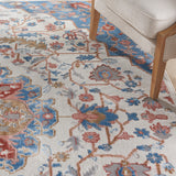 nourison elation etn09 ivory blue rug
