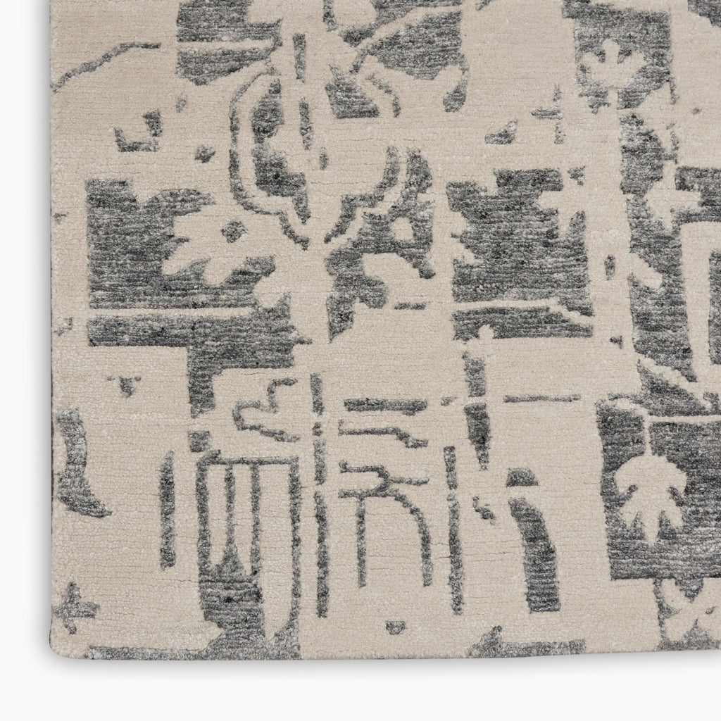 nourison silk shadows sha19 ivory grey rug