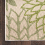 nourison aloha alh05 ivory green rug