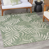 nourison garden oasis goa01 green ivory rug