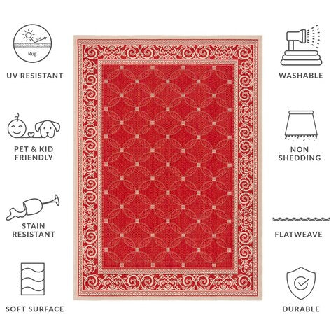 safavieh clearance courtyard cy1502 3707 red rug