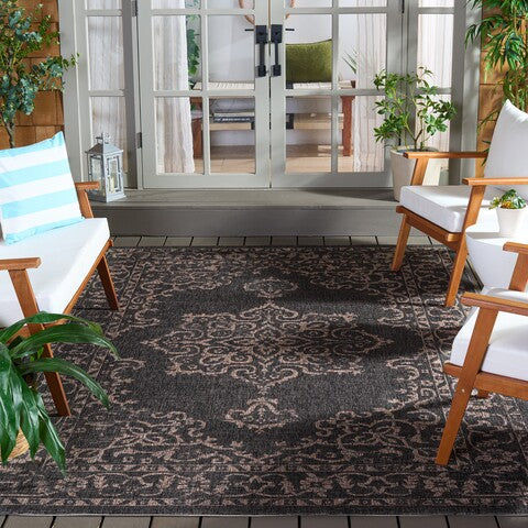 Safavieh Clearance Courtyard CY8481-37321 Black Rug