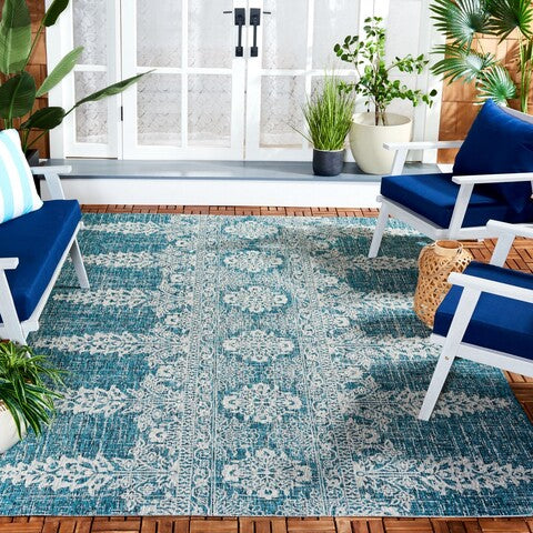 safavieh clearance courtyard cy8796 37221 teal rug