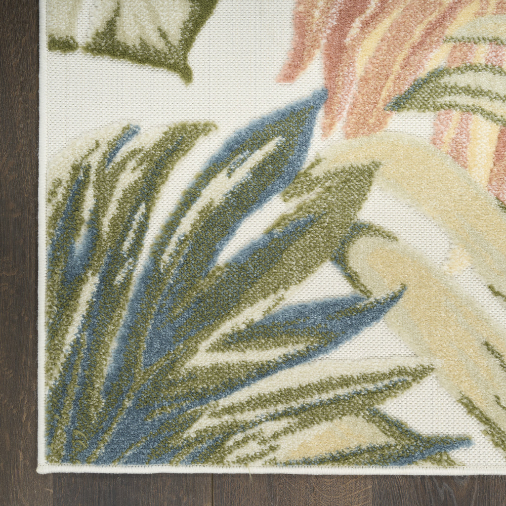 nourison aloha alh43 ivory green rug
