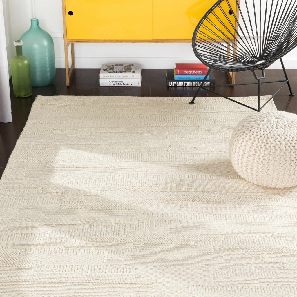 Hauteloom Cypress CYP Cream Woven/Flatwoven Wool Rug