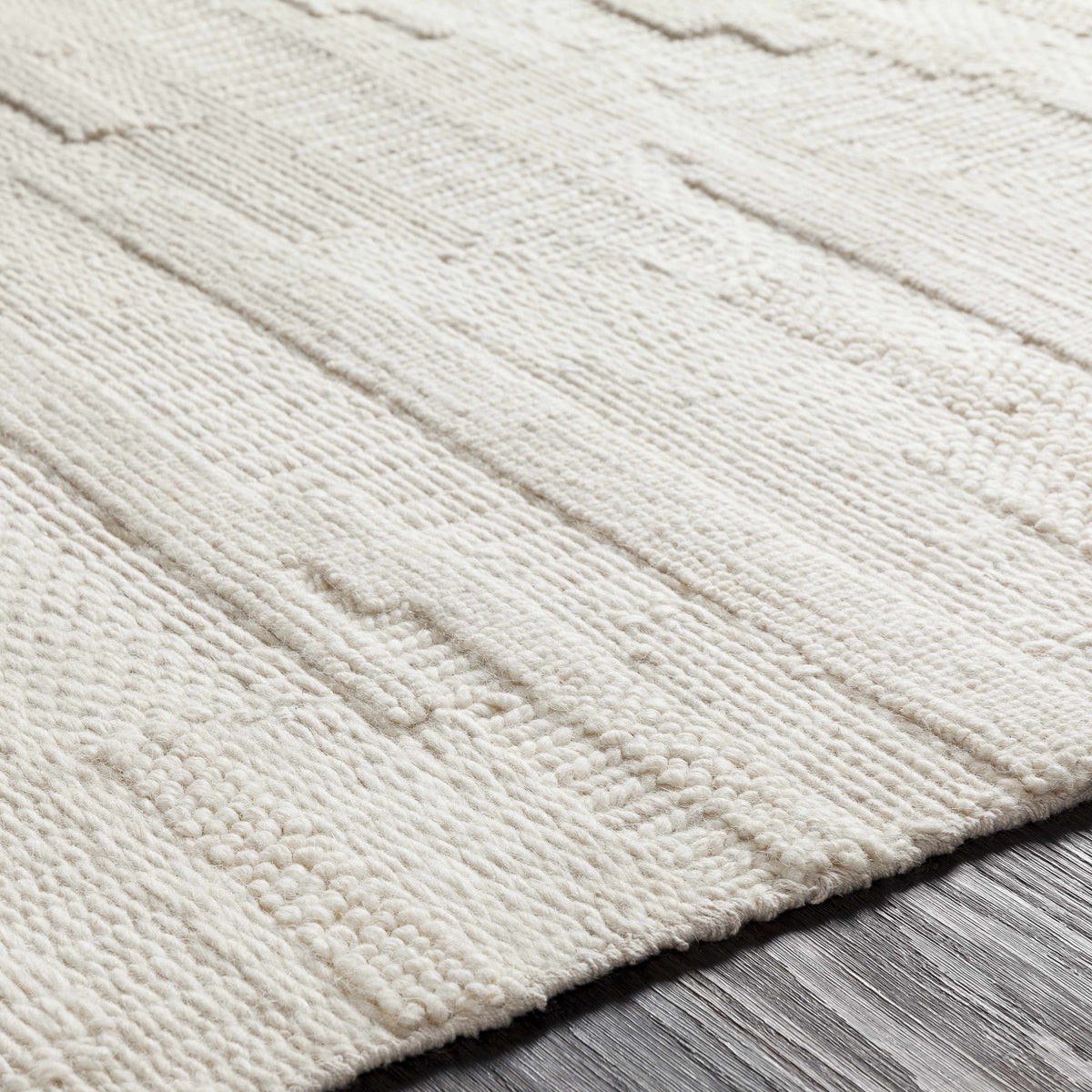 Hauteloom Cypress CYP Cream Woven/Flatwoven Wool Rug
