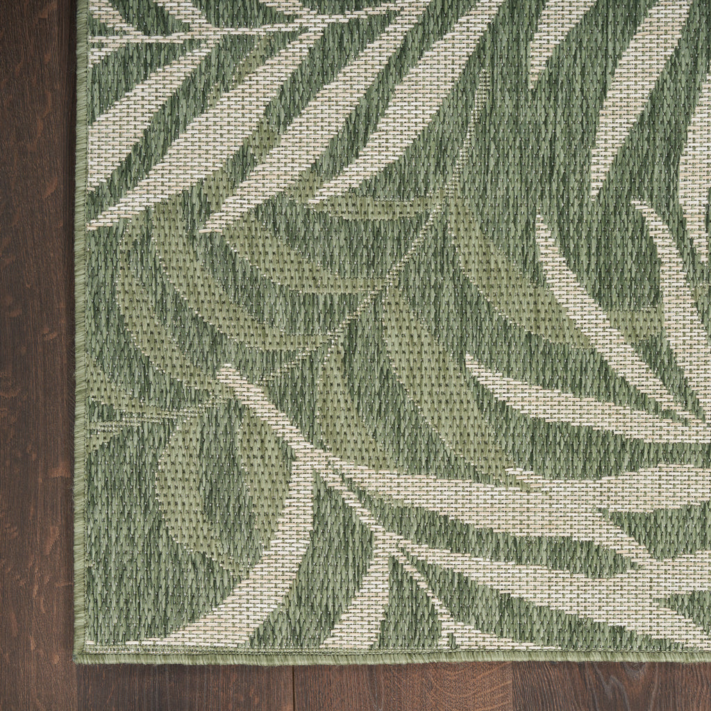 nourison garden oasis goa01 green ivory rug