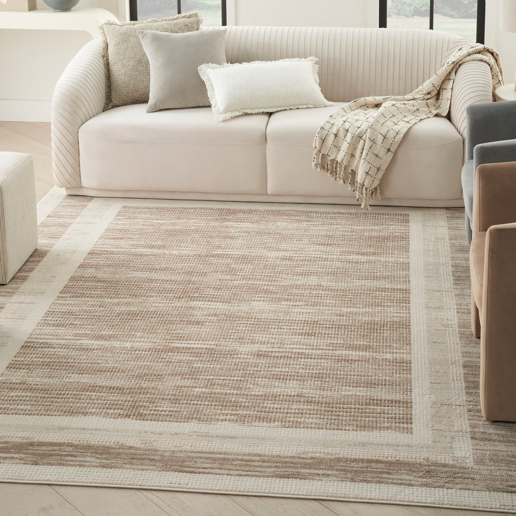 nourison serenity home srh07 mocha ivory rug