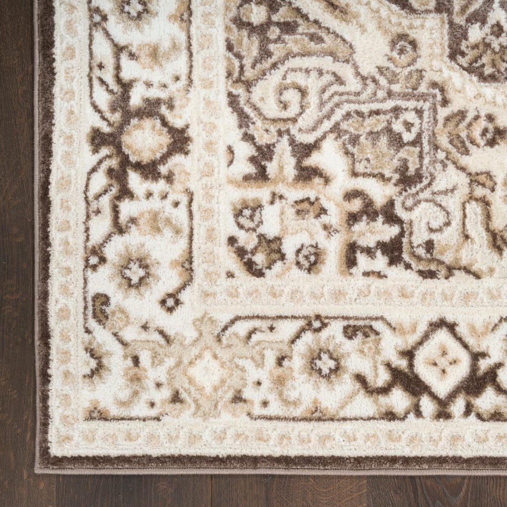 nourison dekor dek08 brown ivory rug