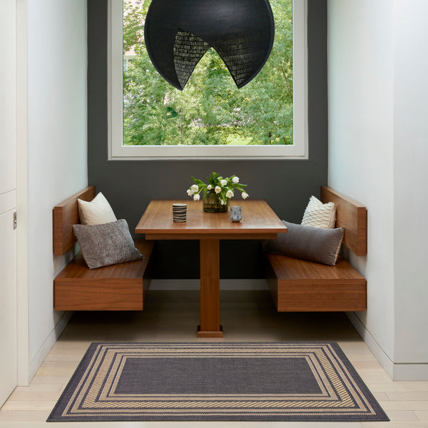 nourison horizon indoor outdoor hoz03 charcoal rug