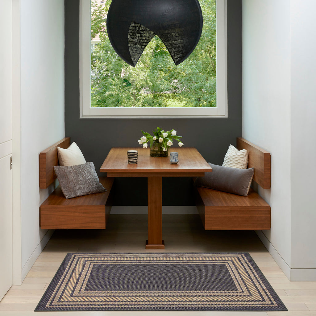 nourison horizon indoor outdoor hoz03 charcoal rug