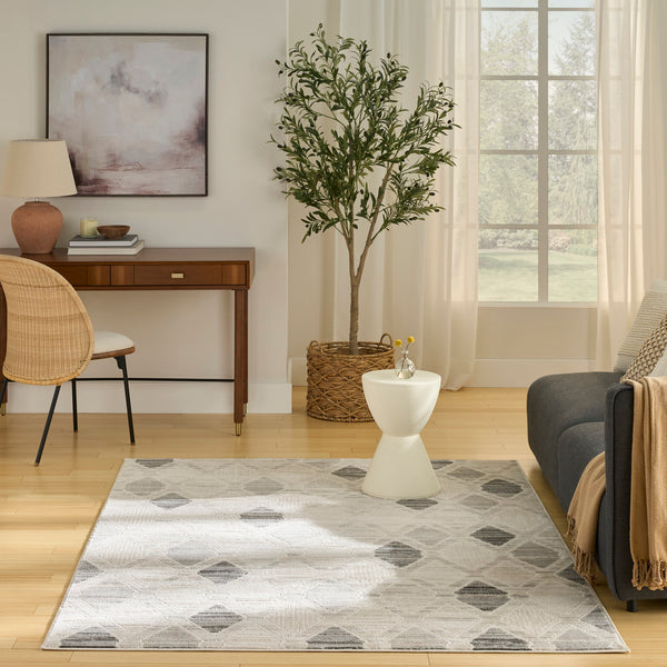 nourison serenity home srh08 beige grey rug