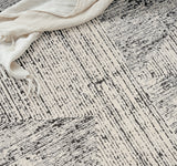 nourison ck024 irradiant irr01 cream black rug