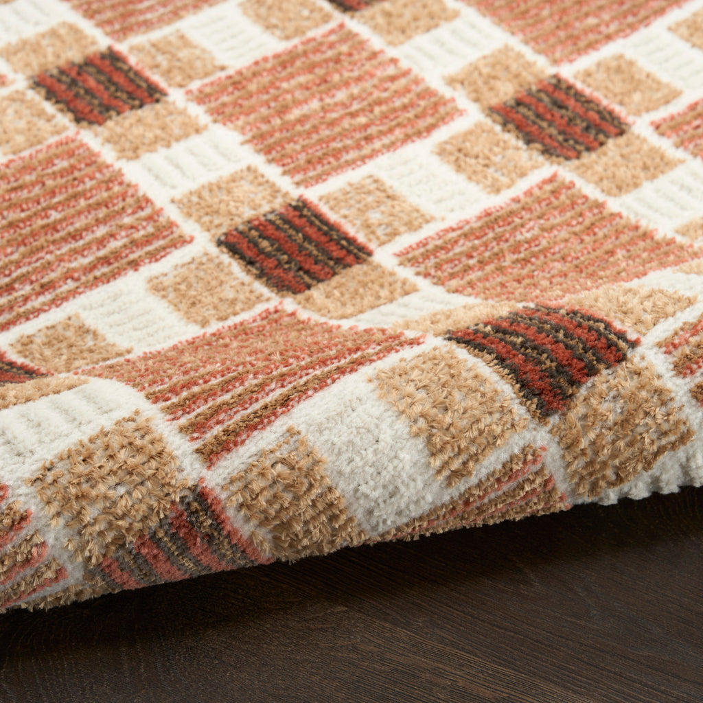 nourison nordic nrc14 rust rug