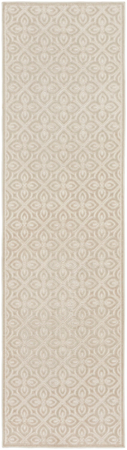 nourison washable charm wch03 silver ivory rug