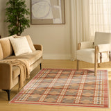 nourison nordic nrc06 rust multicolor rug