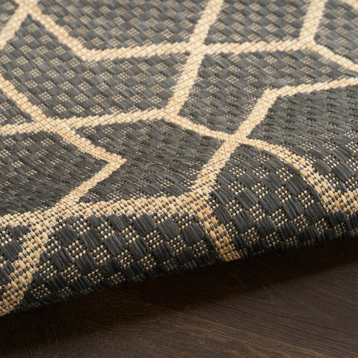 nourison horizon indoor outdoor hoz01 charcoal rug