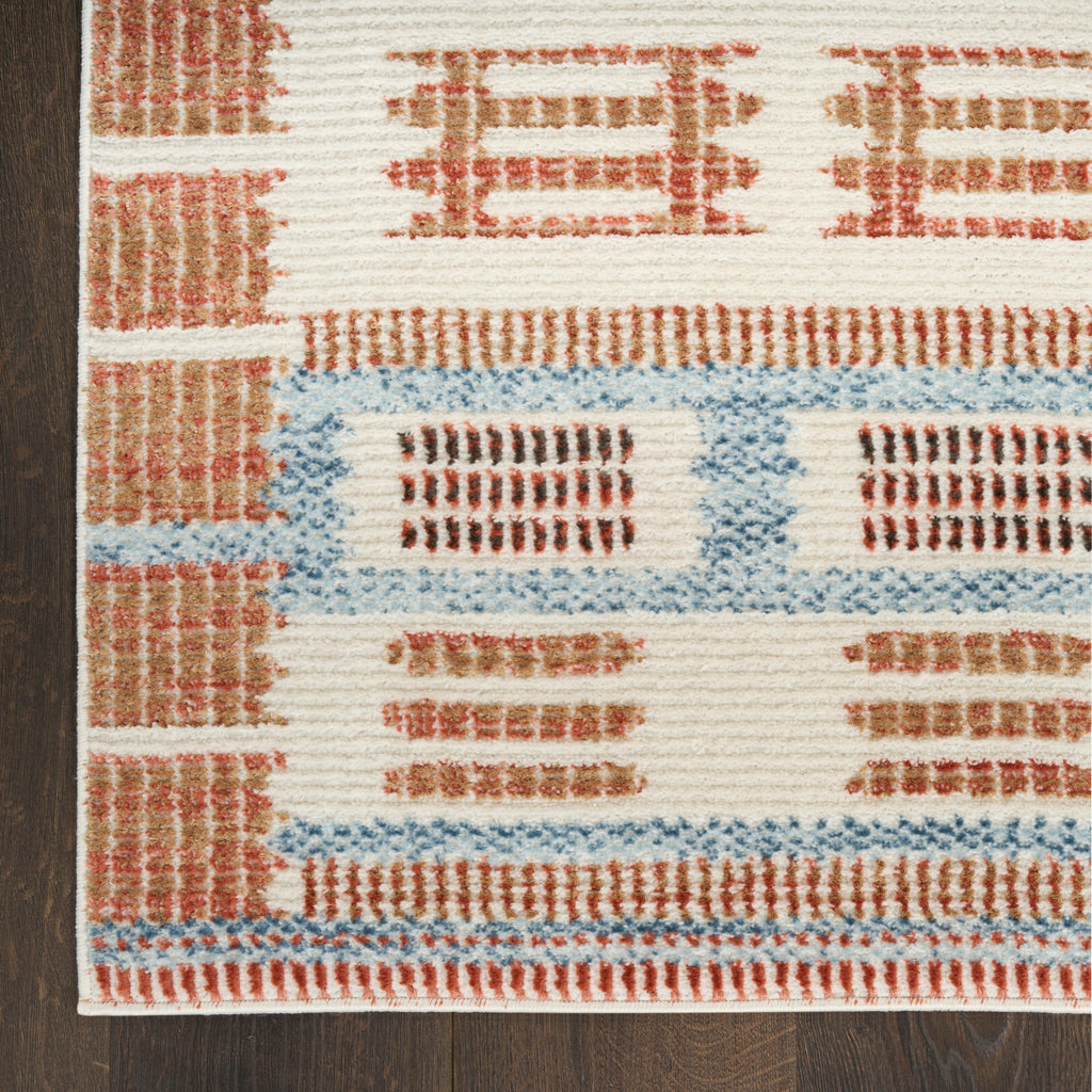 nourison nordic nrc16 ivory rust rug
