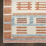 nourison nordic nrc16 ivory rust rug