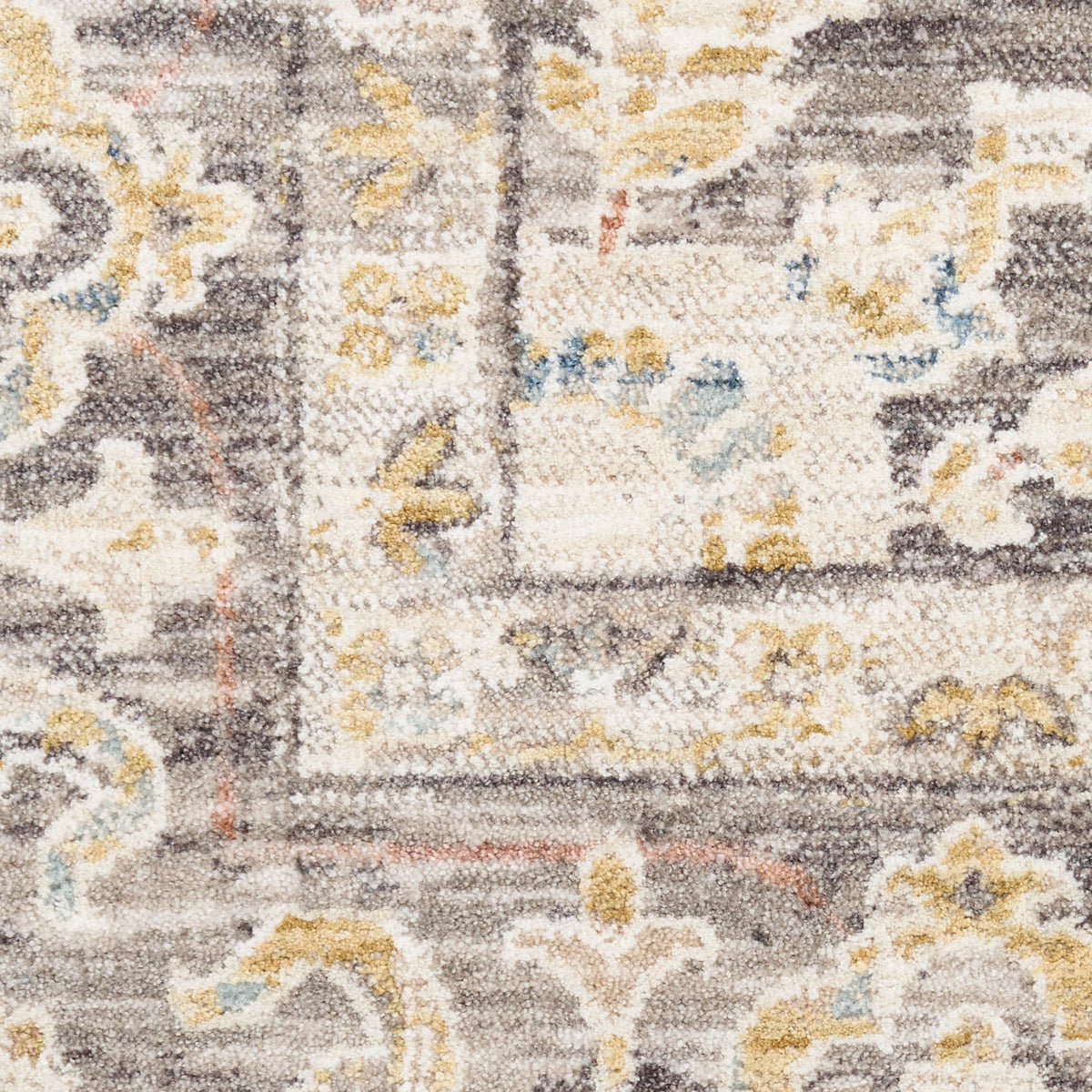 nourison antique fusion anf01 ivory charcoal rug