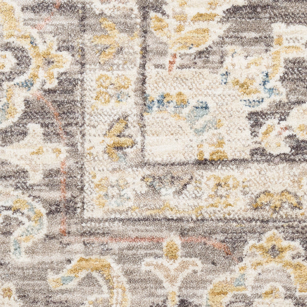 nourison antique fusion anf01 ivory charcoal rug