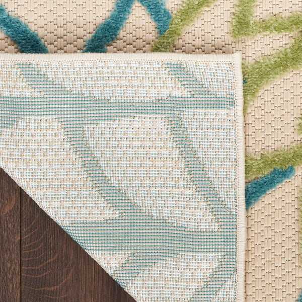 nourison aloha alh05 green multicolor rug