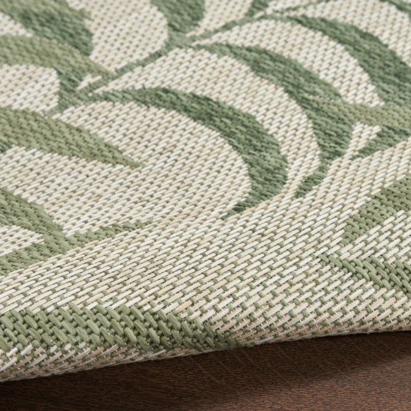 nourison garden oasis goa01 ivory green rug