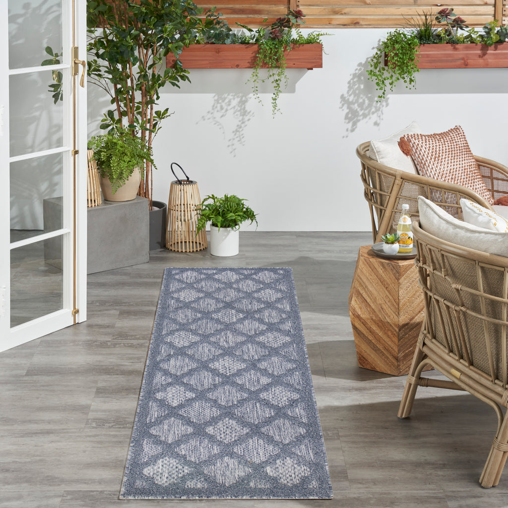 nourison easy care nes01 denim blue rug