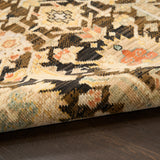 nourison antique bloom anb02 mocha multicolor rug