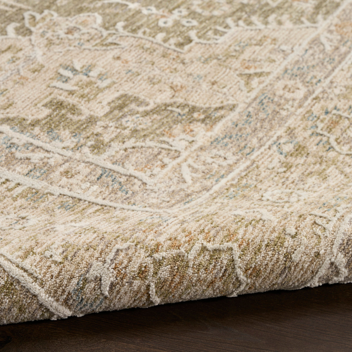nourison retreat ret02 green rug
