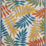nourison aloha alh18 ivory multi rug