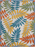 nourison aloha alh18 ivory multi rug
