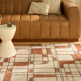 nourison nordic nrc17 ivory rust rug
