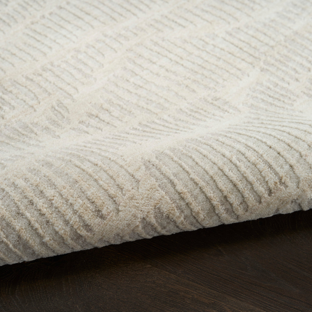 nourison ck079 notes not01 ivory silver rug
