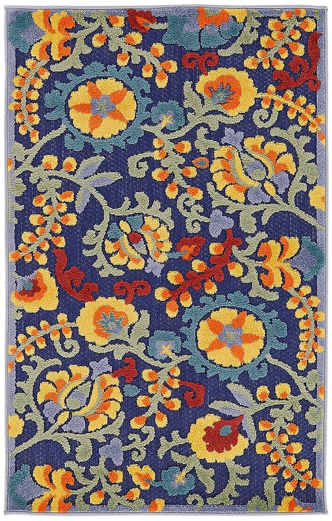 nourison aloha alh17 navy multicolor rug