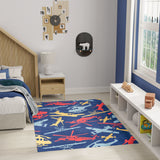 nourison imagination ima06 navy multicolor rug