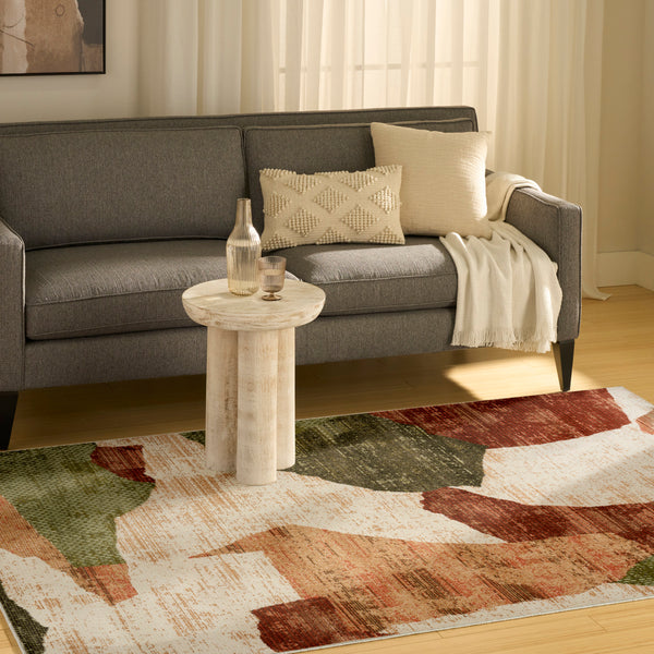 nourison nordic nrc18 beige multi rug