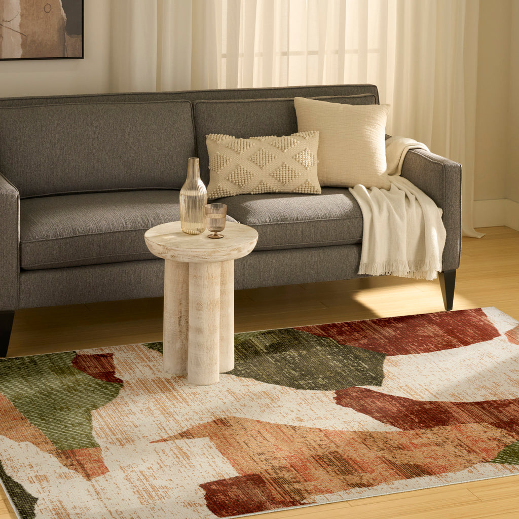 nourison nordic nrc18 beige multi rug