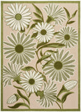 nourison aloha alh33 ivory green rug