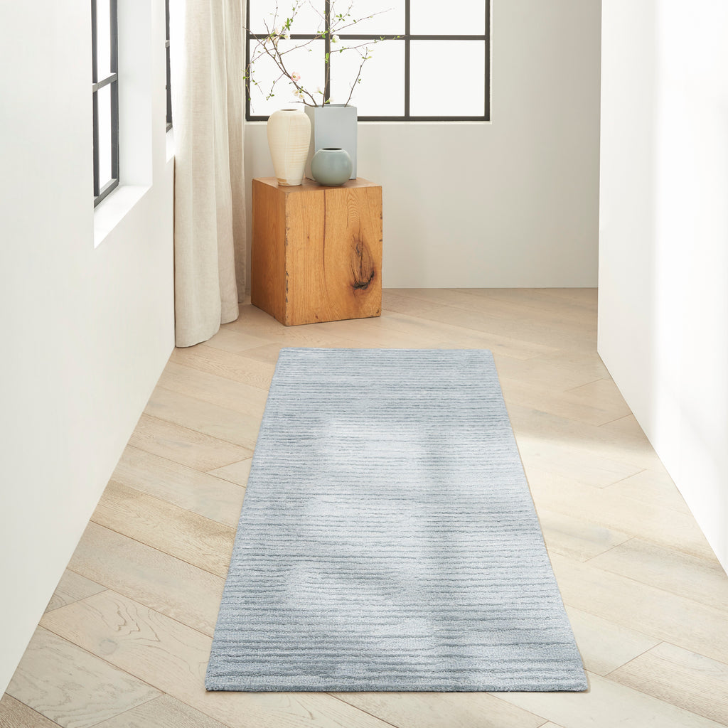 nourison ck010 linear lnr01 light blue rug