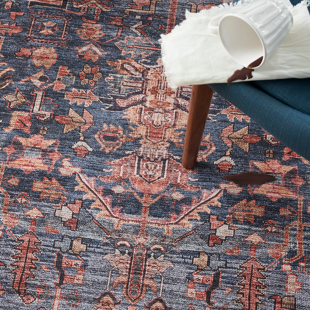nourison grand washables grw02 navy brick rug