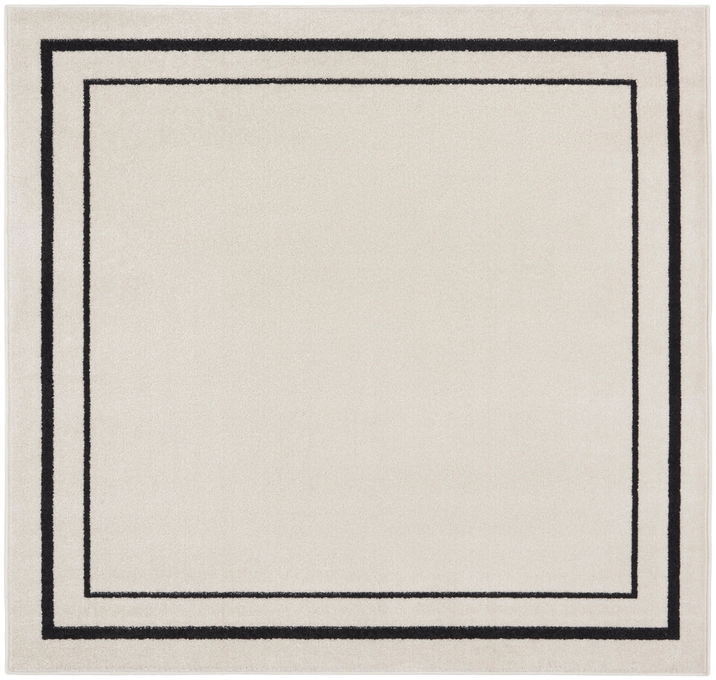 nourison nourison essentials nre02 ivory black rug